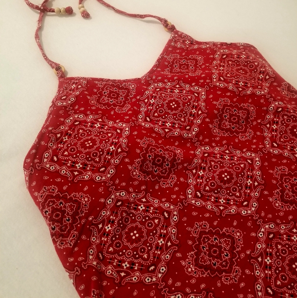 Red Bandana Paisley Halter